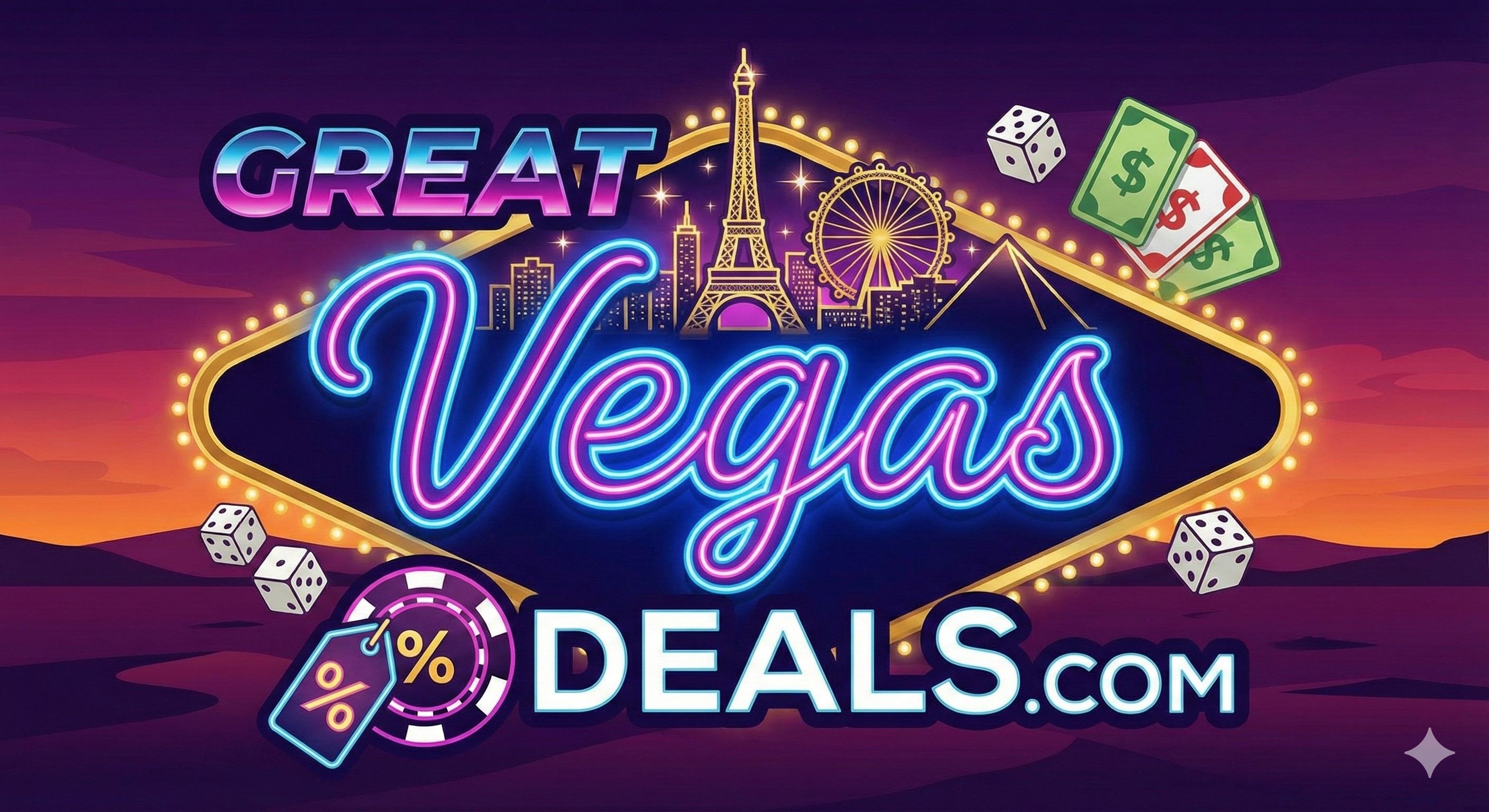 Great Vegas Deals Neon Logo Concept